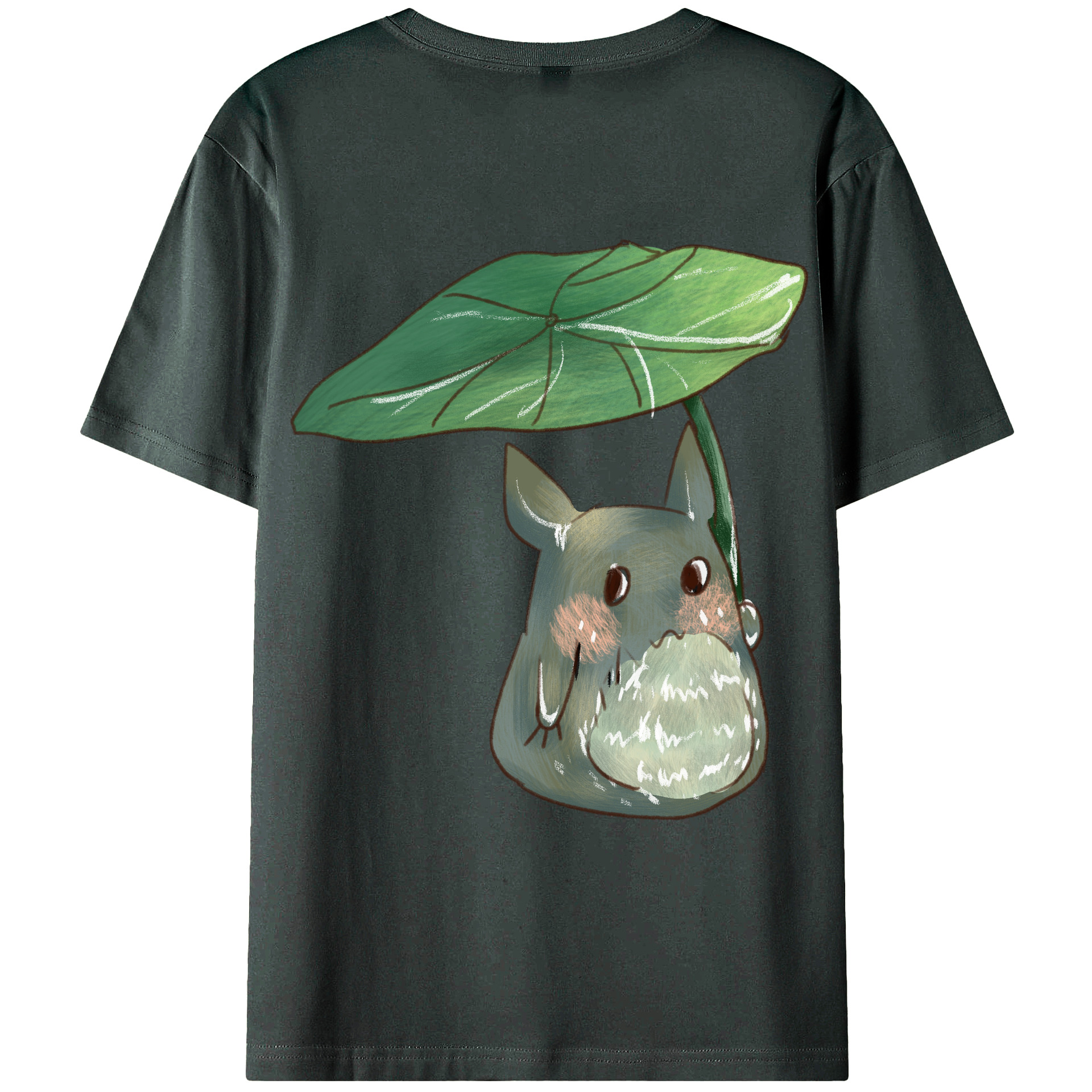 （画像用） となりのトトロ 草壁メイ 草壁サツキ My Neighbor Totoro Satsuki Kusakabe Mei Kusakabe 綿100％ メンズ半袖Tシャツ（バックプリント） 通気性
